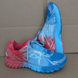 Brooks‎ Adrenaline GTS 15 Women's Size 9.5 Blue Red Running Shoes 1201741B479 .